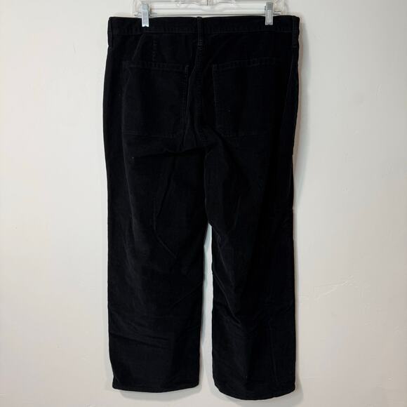 J.CREW Women's Sailor Slim Wide Pant Stretch Corduroy Ankle Black 32 High Rise - Picture 3 of 9